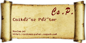 Csikász Péter névjegykártya